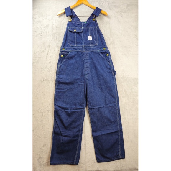 Pointer Brand Other - VTG Pointer Brand Low Back Bib Denim Overalls Dark 32x28.5 Made In USA Workwear